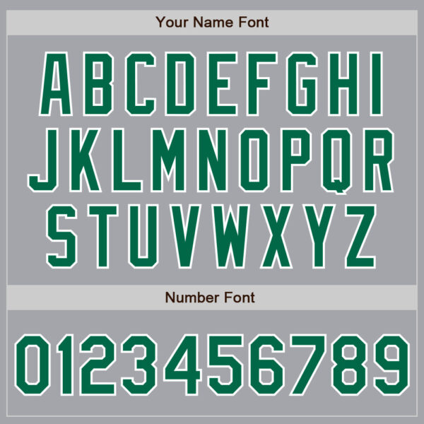 Custom Gray Kelly Green-White Authentic Raglan Sleeves Baseball Jersey