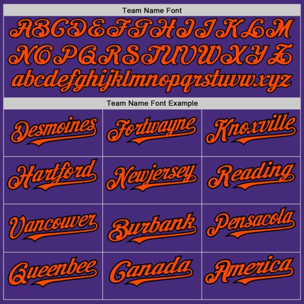 Custom Purple Orange-Black Authentic Raglan Sleeves Baseball Jersey
