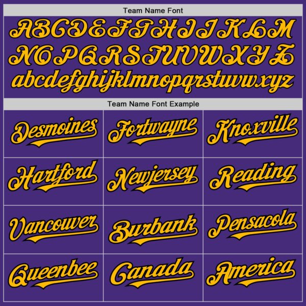 Custom Purple Black-Gold Authentic Raglan Sleeves Baseball Jersey