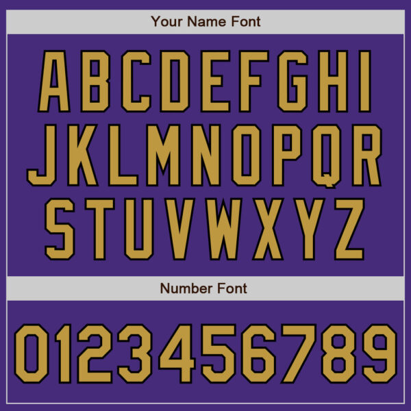 Custom Purple Old Gold-Black Authentic Raglan Sleeves Baseball Jersey