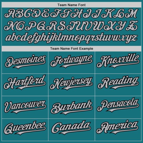 Custom Teal Gray-Black Authentic Raglan Sleeves Baseball Jersey