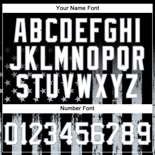 Custom Black White-Gray Camo Raglan Sleeves American Flag Patriotic Authentic Baseball Jersey