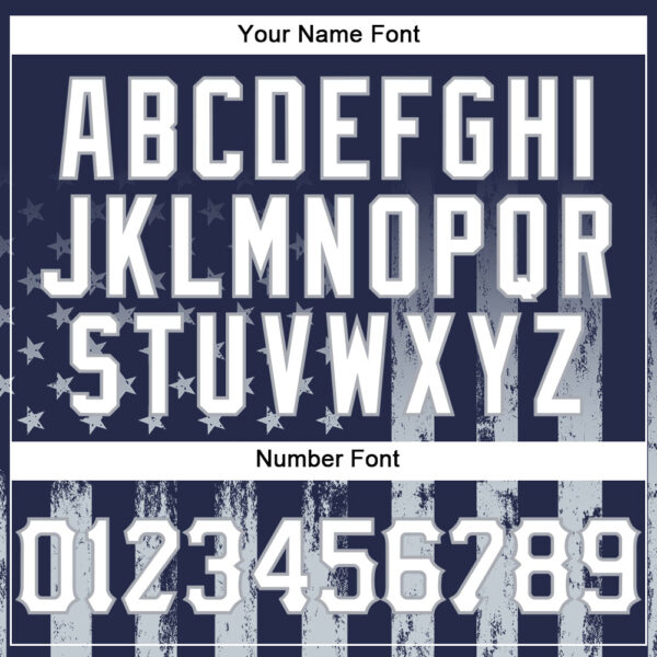 Custom Navy White-Gray Camo Raglan Sleeves American Flag Patriotic Authentic Baseball Jersey