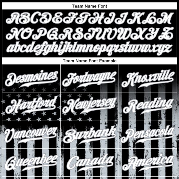 Custom Black White-Gray Camo Raglan Sleeves American Flag Eagle Patriotic Authentic Baseball Jersey