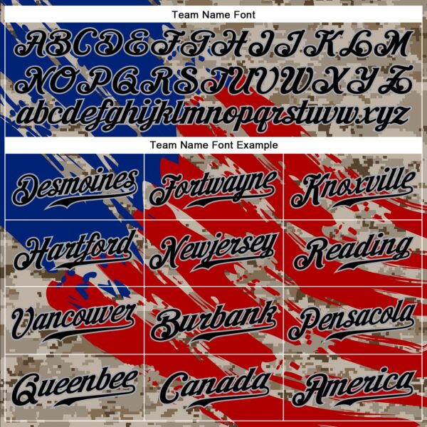 Custom Camo Black Red-Gray American Flag Statue Of Liberty Patriotic Splatter Raglan Sleeves Authentic Baseball Jersey