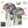 Custom Camo USA Flag Red Blue Black-White Statue Of Liberty Patriotic Stars & Stripes Raglan Sleeves Authentic Baseball Jersey