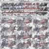 Custom Camo USA Flag Red Blue Black-White Patriotic Pixel Camouflage Stars & Stripes Raglan Sleeves Authentic Baseball Jersey