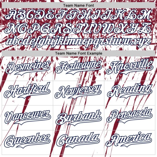Custom White Navy-Crimson Splatter Brush Stroke Star Raglan Sleevess Authentic Baseball Jersey