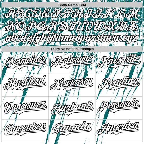 Custom White Black-Teal Splatter Brush Stroke Star Raglan Sleevess Authentic Baseball Jersey