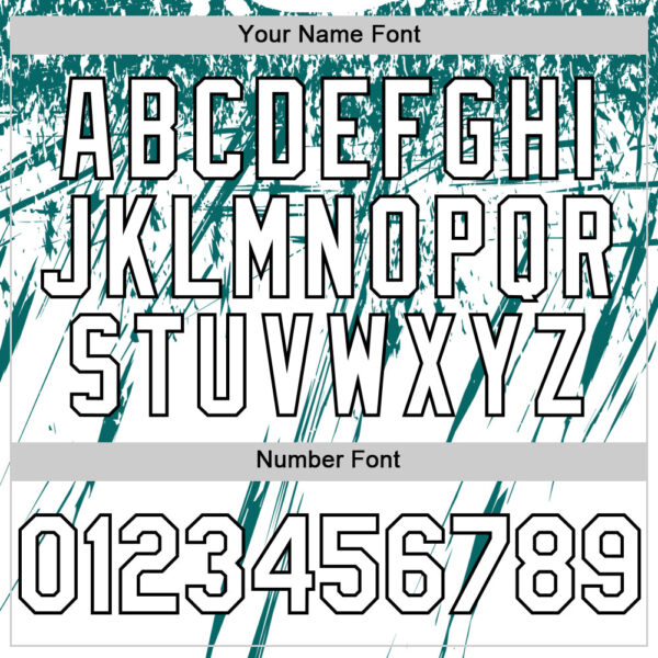 Custom White Black-Teal Splatter Brush Stroke Star Raglan Sleevess Authentic Baseball Jersey