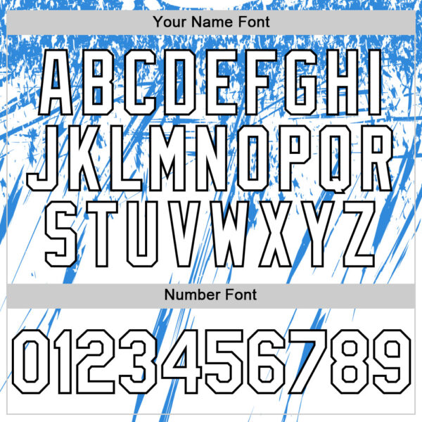 Custom White Black-Powder Blue Splatter Brush Stroke Star Raglan Sleevess Authentic Baseball Jersey