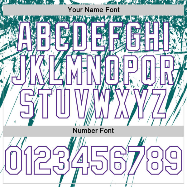 Custom White Purple-Teal Splatter Brush Stroke Star Raglan Sleevess Authentic Baseball Jersey