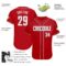 Custom Red White-Gray Authentic Baseball Jersey