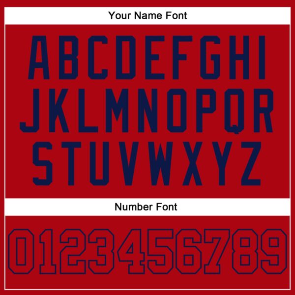 Custom Red Red-Navy Authentic Baseball Jersey