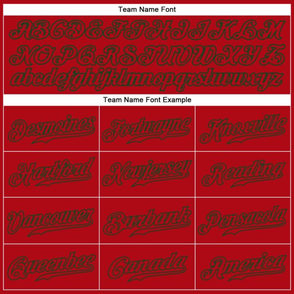 Custom Red Red-Green Authentic Baseball Jersey