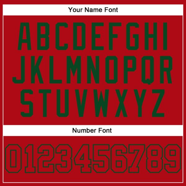 Custom Red Red-Green Authentic Baseball Jersey