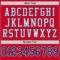 Red0250-3 Custom Red Navy-White Mesh Authentic Throwback Football Jersey