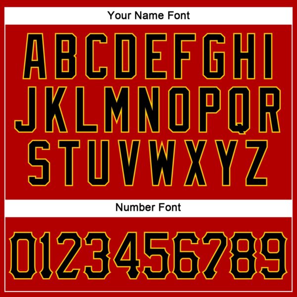 Custom Red Black-Gold Authentic Sleeveless Baseball Jersey