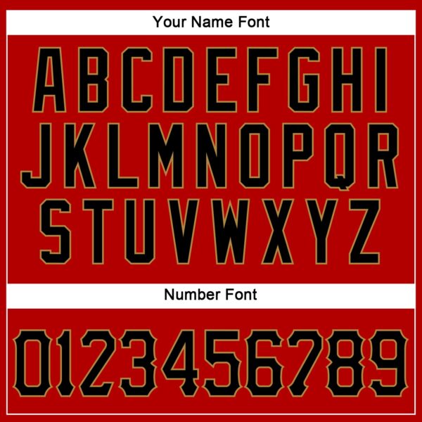 Custom Red Black-Old Gold Authentic Sleeveless Baseball Jersey