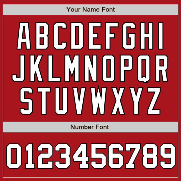 Custom Red White-Black Authentic Baseball Jersey