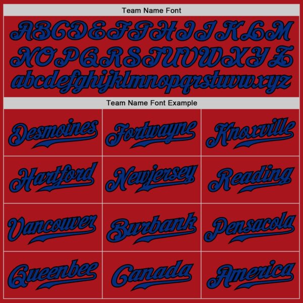 Custom Red Black Pinstripe Royal-Black Authentic Baseball Jersey