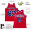 Custom Red Royal-White Authentic Throwback Basketball Jersey