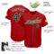 Custom Red Green-White Authentic Baseball Jersey
