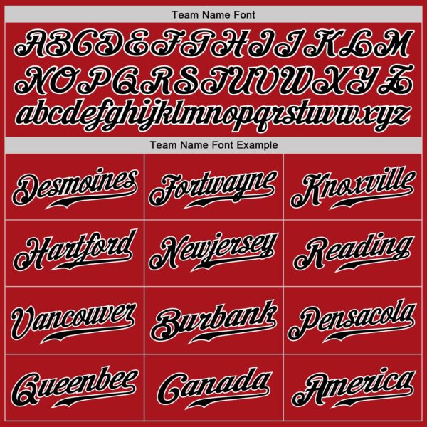 Custom Red Black-White Authentic Baseball Jersey