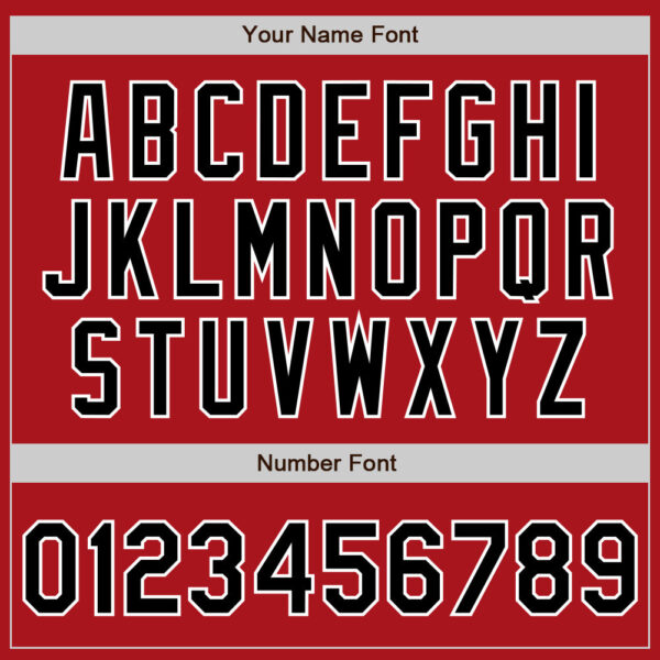 Custom Red Black-White Authentic Baseball Jersey