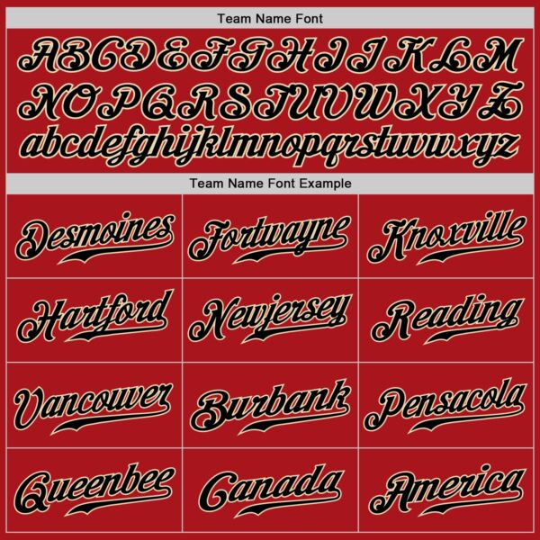 Custom Red Black-City Cream Authentic Baseball Jersey