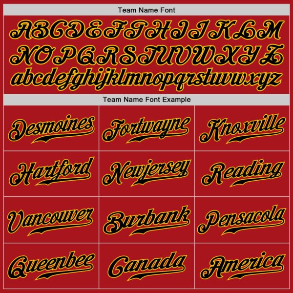 Custom Red Black-Gold Authentic Baseball Jersey