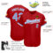 Custom Red Light Blue-White Authentic Baseball Jersey