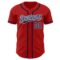 Custom Red Navy-White Authentic Baseball Jersey