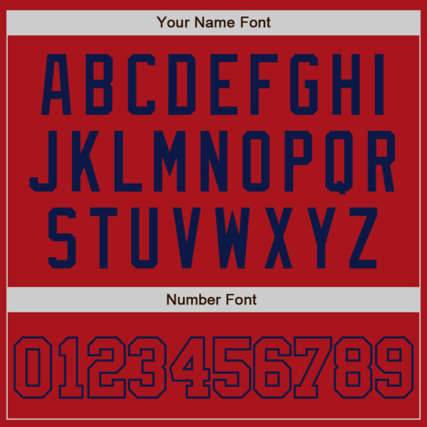 Custom Red Red-Navy Authentic Baseball Jersey