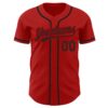Custom Red Black Authentic Baseball Jersey