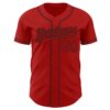 Custom Red Red-Black Authentic Baseball Jersey
