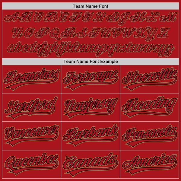 Custom Red Red Black-Old Gold Authentic Baseball Jersey