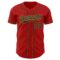 Custom Red Black-Old Gold Authentic Baseball Jersey