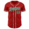 Custom Red Green-White Authentic Baseball Jersey
