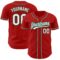 Custom Red White-Kelly Green Authentic Baseball Jersey