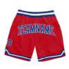 Custom Red Royal-White Authentic Throwback Basketball Shorts