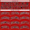 Custom Red Black Pinstripe Black-White Authentic Basketball Jersey