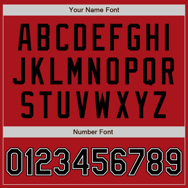 Custom Red Black Pinstripe Black-White Authentic Baseball Jersey