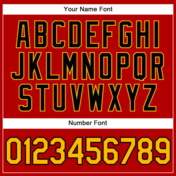 Custom Red Black Pinstripe Gold Authentic Baseball Jersey