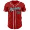 Custom Red Black Pinstripe Gray Authentic Baseball Jersey