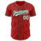 Custom Red White Pinstripe Kelly Green Authentic Baseball Jersey