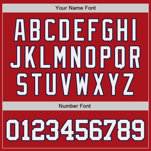 Custom Red White-Navy Authentic Baseball Jersey