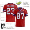 Custom Red White-Royal Authentic Football Jersey