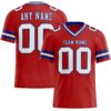 Custom Red White-Royal Authentic Football Jersey