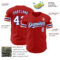 Custom Red White-Royal Authentic Baseball Jersey